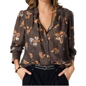XiRENA - NWT Hailey Blouse Floral Marigold Blouse Sz S